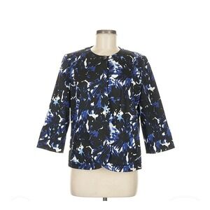 Laura Ashley Blazer Black/Blue Floral Women's Large